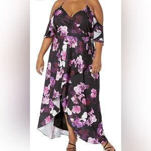 City Chic Audrey Purple Floral Dress